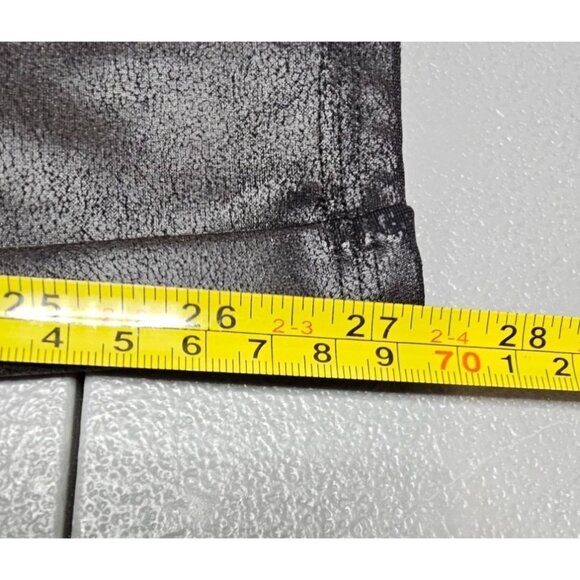 Spanx Womens S Quilted Faux Leather Leggings in Very Black - Picture 13 of 16